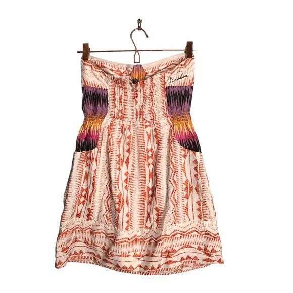 Volcom | Tribal print strapless mini dress with pockets - Picture 7 of 10